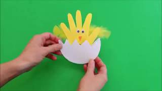 Handprint Egg Chick for Easter