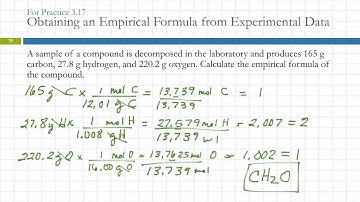 3.10 Determining a Chemical Formula from Experimental Data
