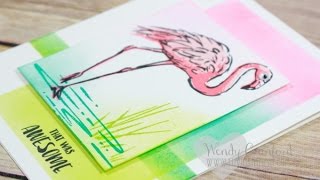 Fabulous Flamingo Top 10 Cards feat Ink Blending Technique