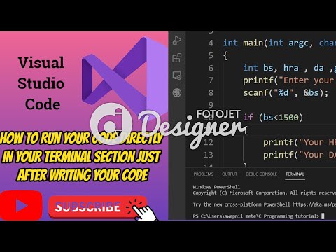 How To Run Your Code Directly In Terminal Section Of VS Code(Visual Studio Code) || CODE 4 U