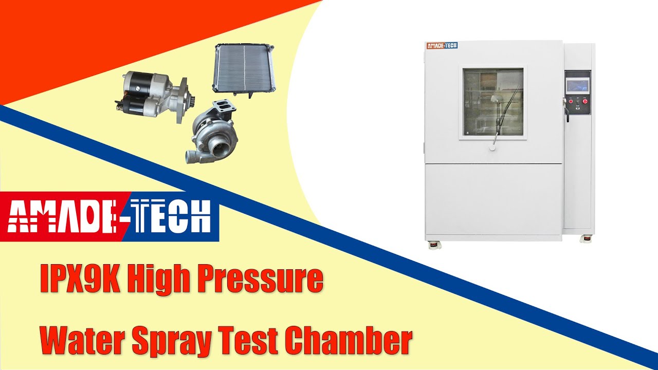 IPX9K High Pressure & High Temperature Water Spray Test Chamber - AmadeTech