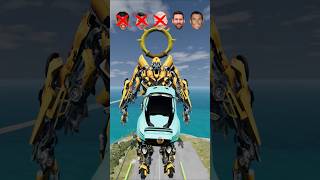 Cr7 Vs Messi Vs Yamal Vs Robert Vs Bumblebee - Beamng.drive