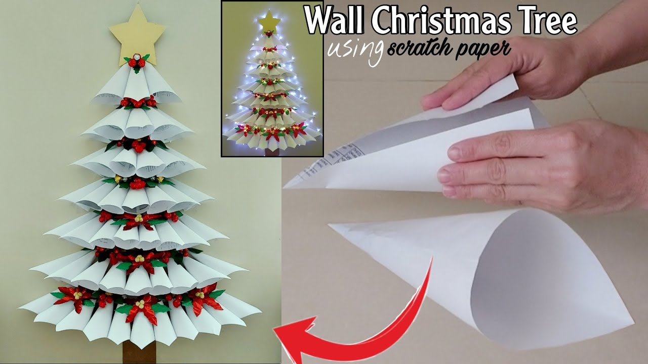 RECYCLED CHRISTMAS TREE | WALL DECORATION IDEA FOR CHRISTMAS ...