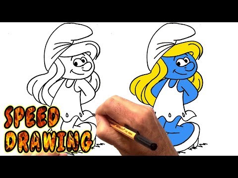 How to Draw Smurfette (Speed Drawing)