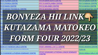 LINK YA KUPATA MATOKEO YA KIDATO CHA NNE 2022/23👉👉........