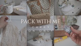 Pack With Me Carry On Only for Las Vegas \\ Semi-Minimalist, versatile, functional, elegant ✨ 🤎