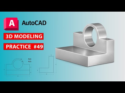 AUTOCAD 3D basic modeling for  mechanical practice work #49 #autocad #rkmahato  #rkmahato_07 