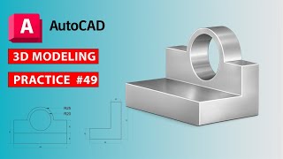 AUTOCAD 3D basic modeling for  mechanical practice work #49 #autocad #rkmahato  #rkmahato_07 