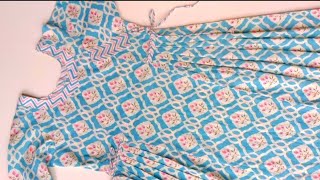 Very Easy Side Pleated Kurti Cutting and Stitching | Kurti cutting and stitching