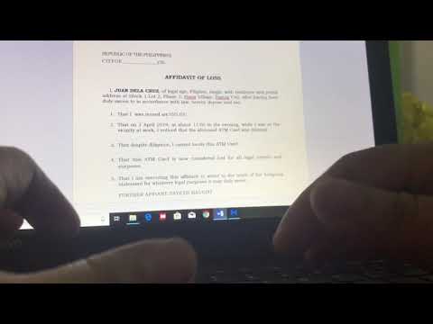 How to draft an Affidavit of Loss