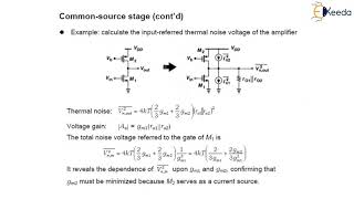 Example to Calculate the Input Referred Thermal Noise Voltage - Amplifier Fundamentals