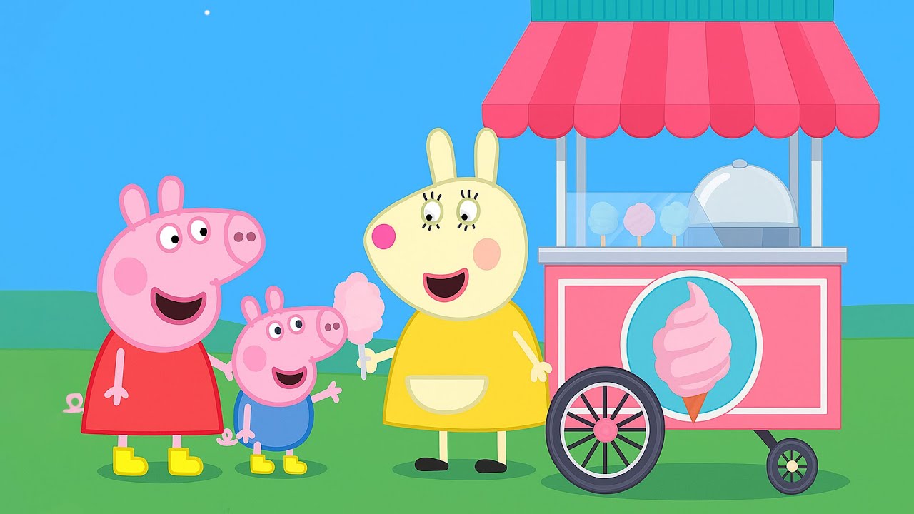 Peppa Pig & George Colorful Cotton Candy Adventure🍭🐷 Sweet Treats Fun | Funny Peppa Pig Animation