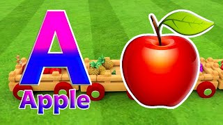 Phonics Song 2 With Two Words In 3D - Abc Alphabet Songs A For Apple & Music Sounds For Kids 365