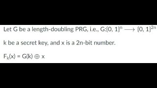 Quiz Pseudo Random Function