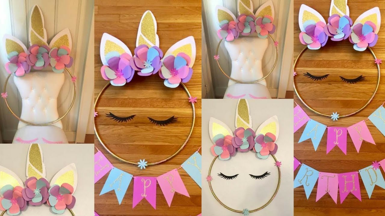Unicorn Hula Hoop Photobooth Frame Backdrop