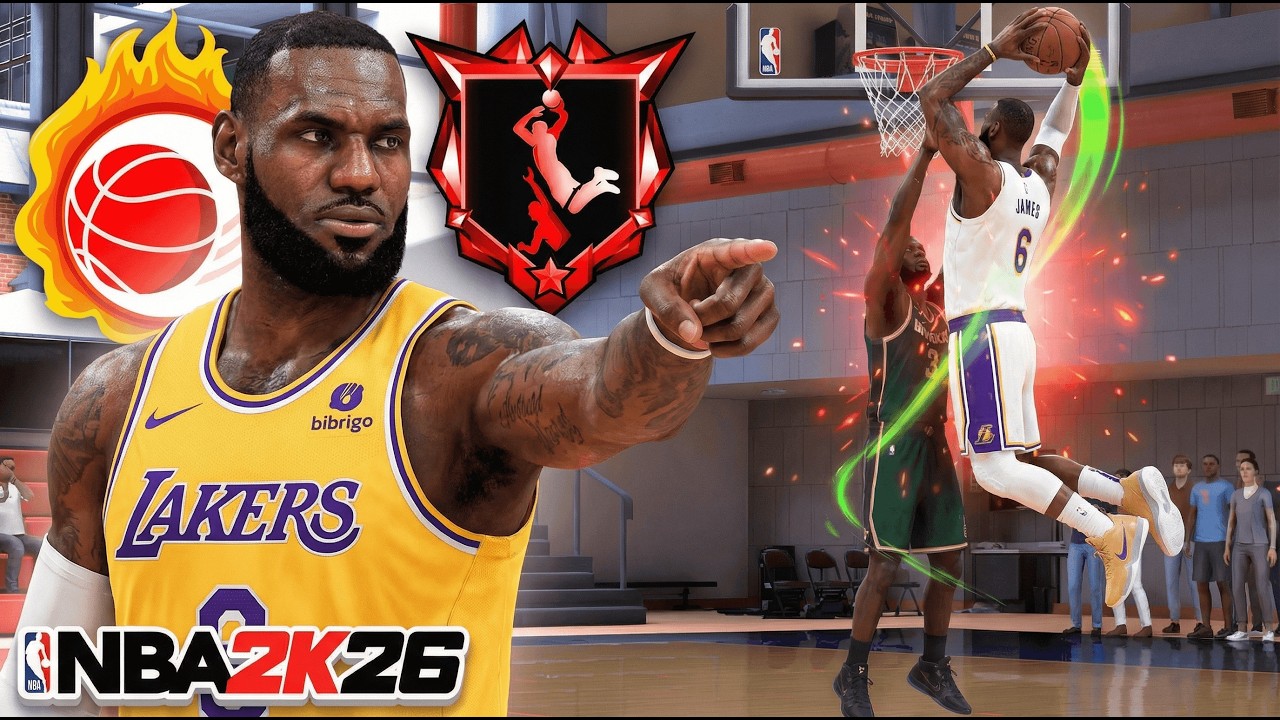This LeBron James Build with 96 DRIVING DUNK is a 