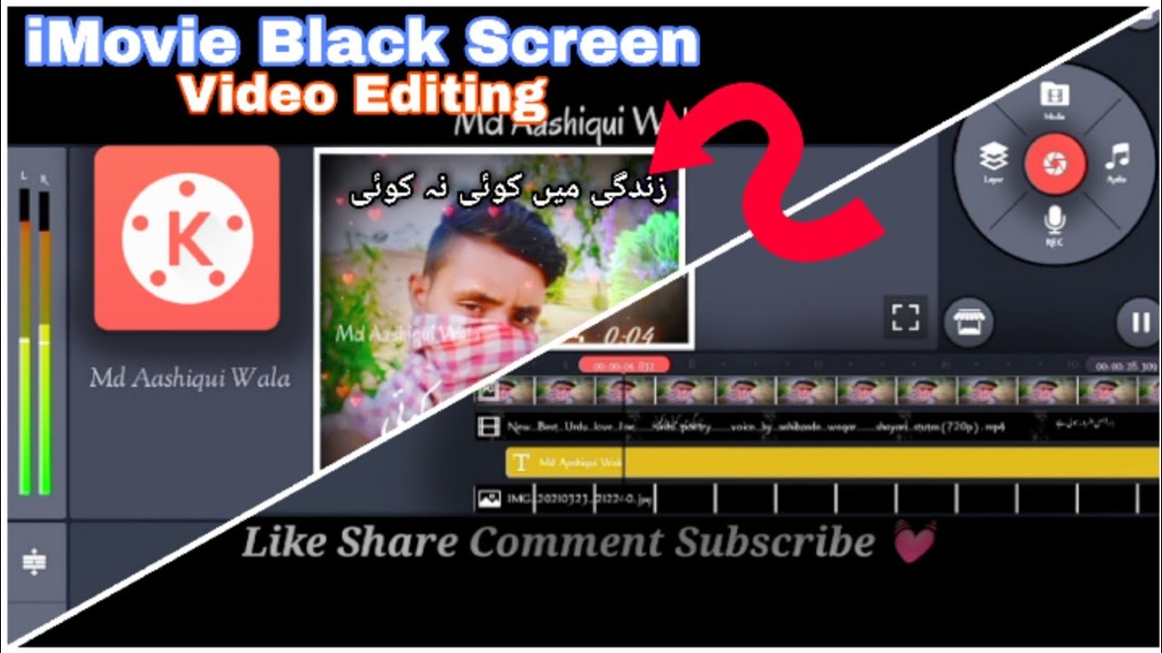 iMovie Black Screen Video Ko Kaise Edit Kary🔥How To Make Lyrics Editing || Kinemaster Pro Video Edit