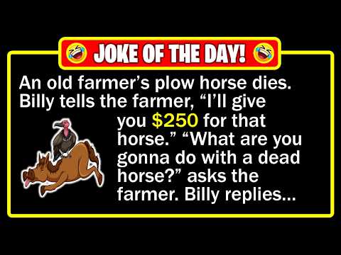 🤣 BEST JOKE OF THE DAY! - The horse died. Billy got creative... | Funny Dad Jokes thumbnail