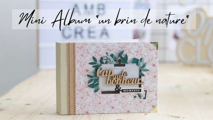 Mini-album 12 mois - Tuto Scrap, Justine réalise un mini-album pour bébé.  Elle scrap sur le thème des 12 premiers mois de bébé. Pour cela, elle  choisit la collection naissance Jolies