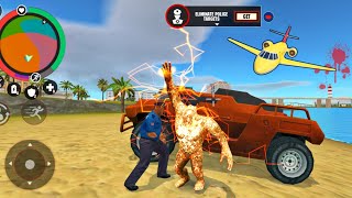 Stone Giant Destroyed City Driving SUV and Escape From Police in Open World City - Android Gameplay screenshot 2