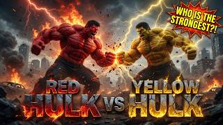 RED HULK vs YELLOW HULK ⚡ Most Powerful Hulk Clash Ever! | Epic Hulk Battle Animation