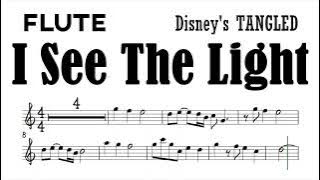 I See The Light Flute Sheet Music Backing Track Play Along Partitura