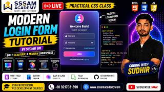 Modern Login Form Tutorial 🔥 by Sudhir Sir | HTML CSS Login Page Design