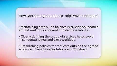 How Can Setting Boundaries Help Prevent Burnout? - Customer Support Coach