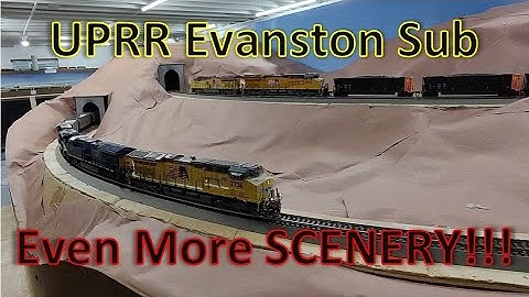 Even MORE SCENERY!! on the UPRR Evanston Sub in HO scale.  See Model Trains in action s2023e8 REPOST