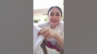 pagi..jemur cucian yuk bareng bunda semok #live #tembem #dailyvlog