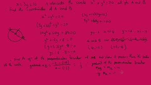 3.5 Problems involving intersections of lines and circles