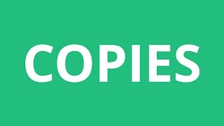 How To Pronounce Copies - Pronunciation Academy