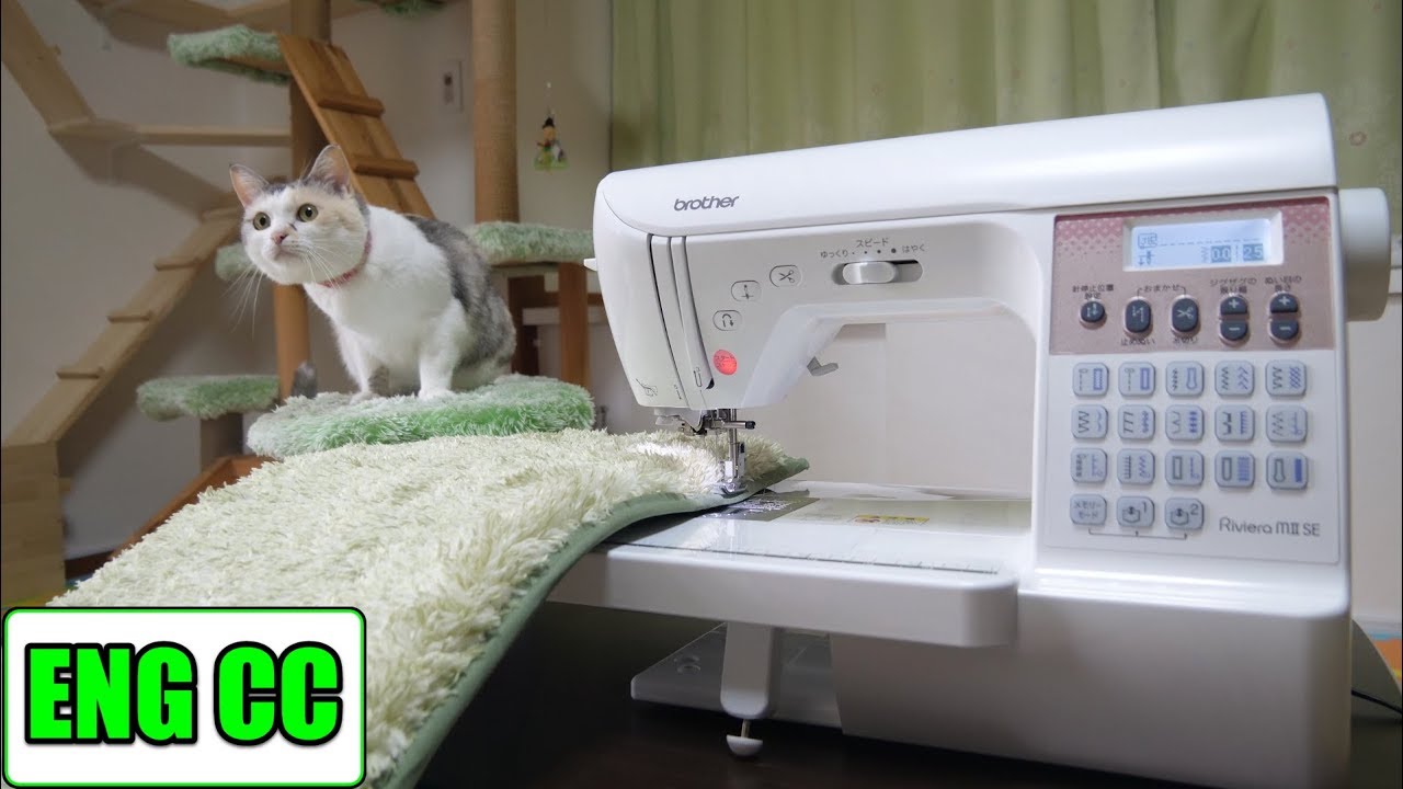 可愛い画像 DIY Cat Walk on the Cat Room Wall, Part 5. Making Special Mat with New Sewing Machine【Eng CC】