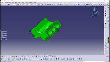 Engine Block of V6 by Catia/ Vẽ engine block bằng catia