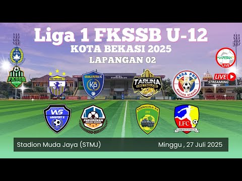 Pertandingan di Lapangan 2 Sesi 2, Liga 1 FKSSB U-12 Kota Bekasi 27 Juli 2025