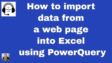 How to import data from web site into Excel using PowerQuery