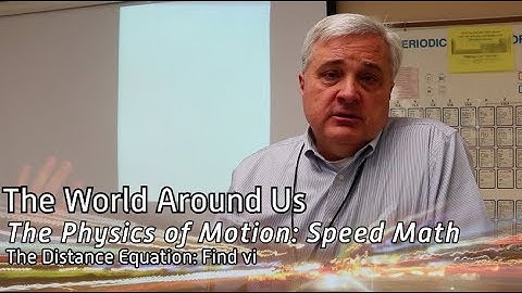 The Physics of Motion: Speed Math - The Distance Equation: Find vi