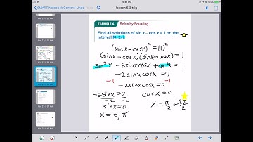 5.3 part 2 Solving Trig Equations w Identities