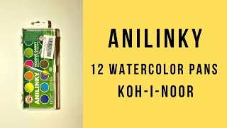 Great paint! Koh-i-Noor Anilinky Watercolor set review and comparison with Inktense pans.