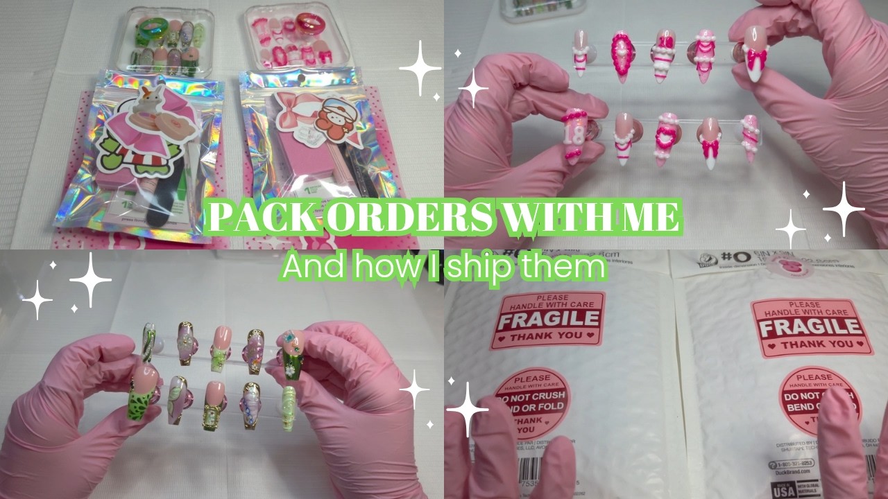 How I Package My Press On Orders!