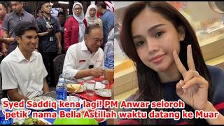 Syed Saddiq gets hit again! PM Anwar jokingly 'quotes' Bella Astillah's name when coming to Muar