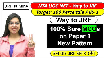 NET JRF 100% Sure MCQs on Paper 1 New Pattern | By Navdeep Kaur