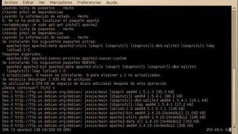 Instalar un servidor web completo en debian