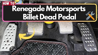 How To Renegade Motorsports Billet Dead Pedal For The Nsx 91-05 Full Diy