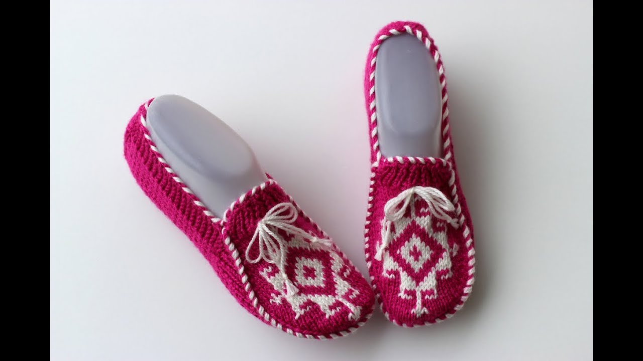 İki şişle Kilim Desenli dikişsiz çarık patik yapılışı -37 numara // çeyizlik kolay patik modelleri