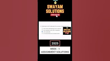 Entrepreneurship Essentials Week 1 Assignment Solutions | SWAYAM NPTEL | JAN-MAY 2025 | SUBSCRIBE