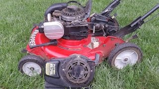 How to Replace a Starter Rope on a B & S 6.75 OHV Engine - Snapper Lawn Mower - May 4, 2017