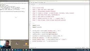 Using Psychopy and Python for Sound Experiments (video 2.1): Practice playing sound using pyaudio