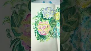 abstract flower painting #art #artisticchannel #flowers #study #sketchbook #creativepassion