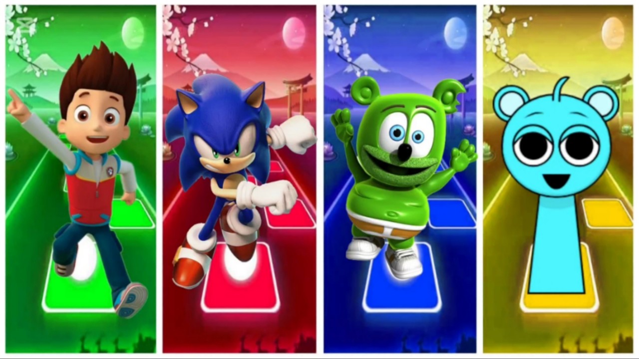 PAW PATROL 🆚️ SONIC 4 🆚️ GUMMY BEAR SUPEER 🆚️ SPRUNKI SONG ANIMATED MUSIC
